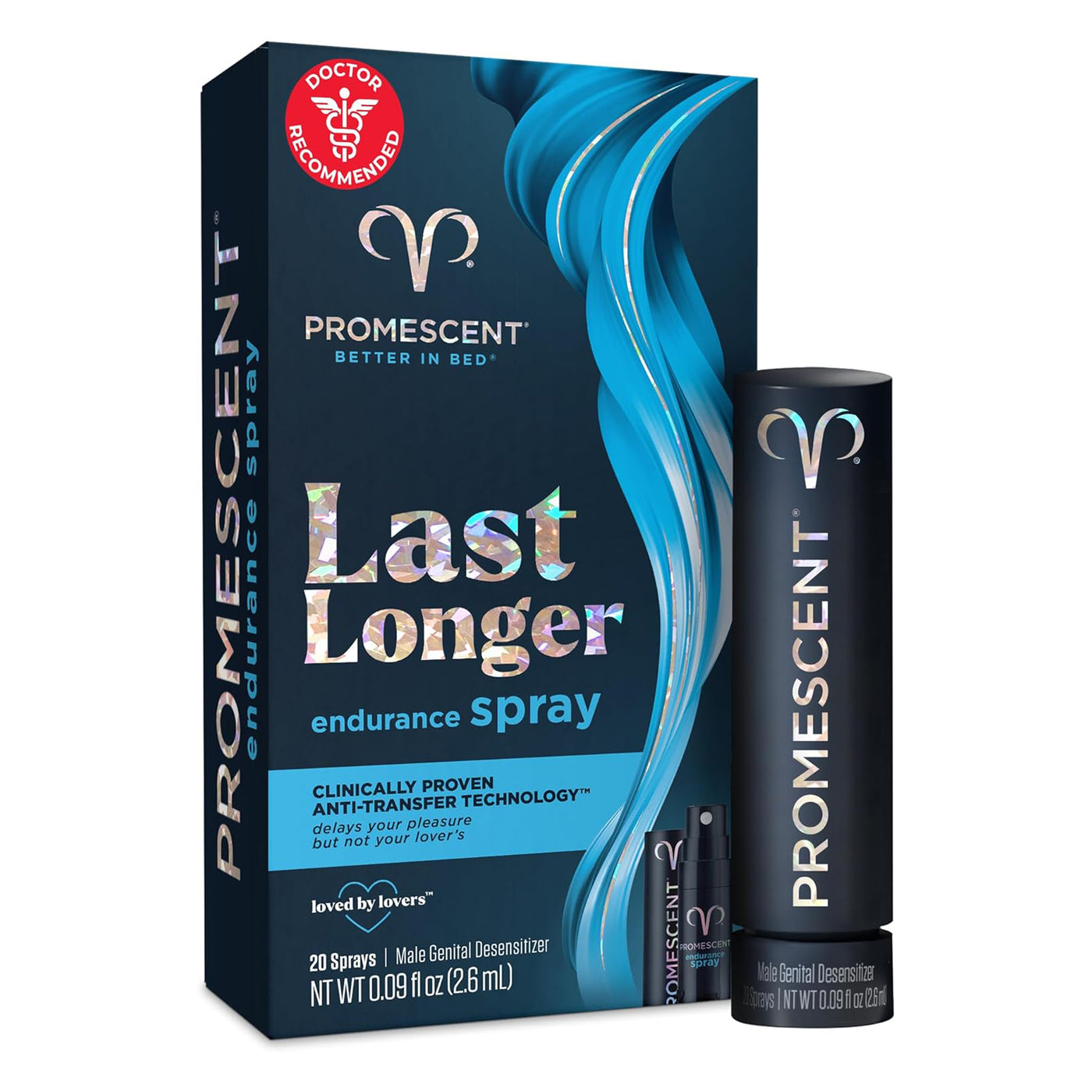 Promescent Desensitizing Delay Spray for Men Clinically Proven to Help You Last Longer in Bed - Better Maximized Sensation + Prolong Climax for Him, 2.6 ml