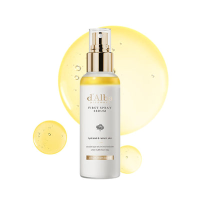 d'alba Piedmont Italian White Truffle First Spray Serum, Vegan Skin Care, Light-weight Face Moisturizer, Glow Serum for Radiant Skin, Non Comedogenic, All In One Mist, Korean Skin Care (3.38 fl oz.)