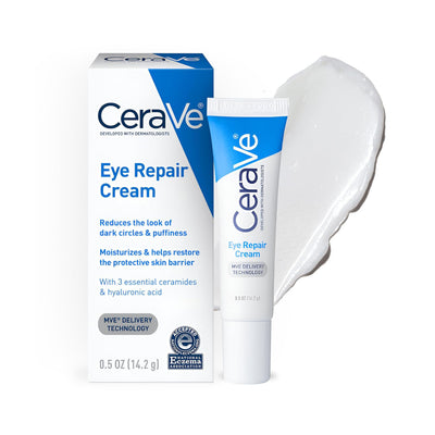 CeraVe Eye Repair Cream | Under Eye Cream for Dark Circles & Puffiness with Hyaluronic Acid & Niacinamide, 0.5 oz