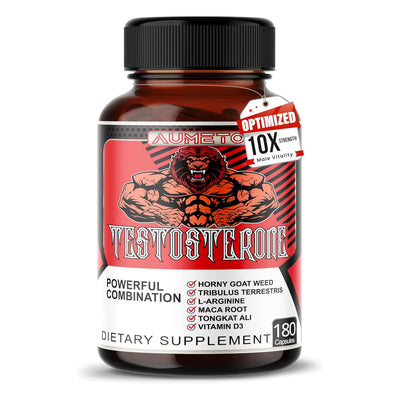 Men’s Vitality & Wellness Support with Tribulus, Tongkat Ali, Maca Root & Vitamin D3 – 90 Capsules