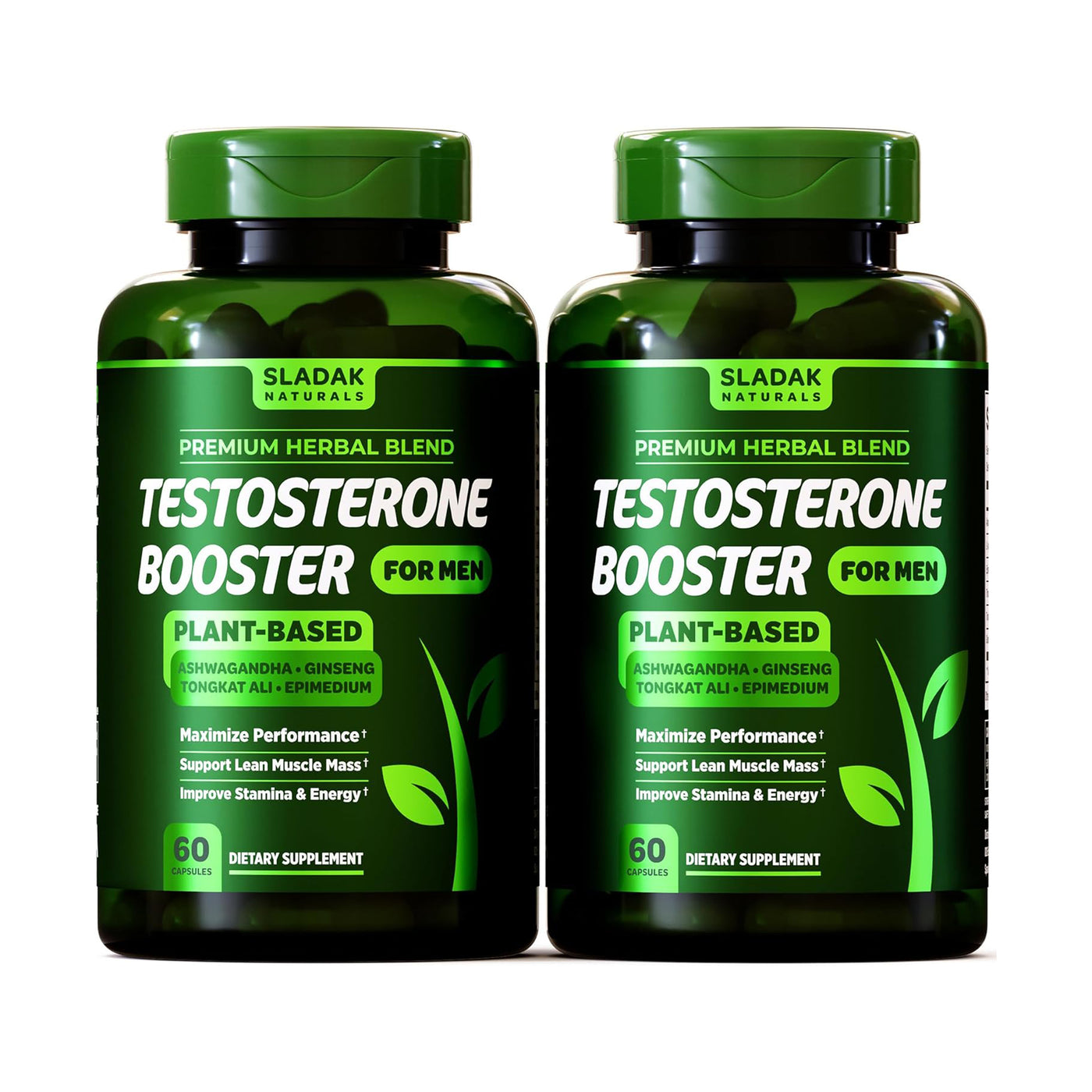 Testosterone Booster for Men – Ashwagandha, Tongkat Ali, L-Arginine & Tribulus for Muscle, Energy & Performance (2-Month Supply)